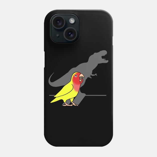 T-Rex Shadow Rosy faced Yellow Lovebird Phone Case by FandomizedRose