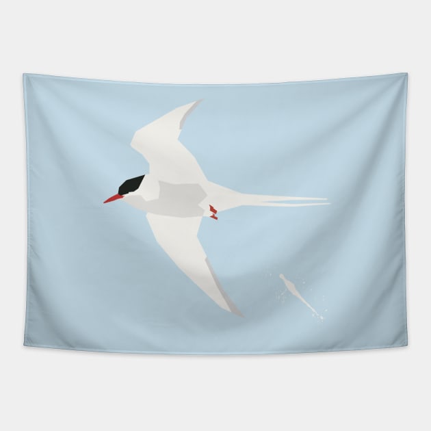 Graphic Nature - Arctic Tern Poo! Tapestry by AnthonyZed