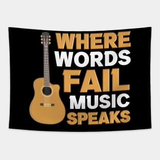 Where words fail music guitar speaks Tapestry