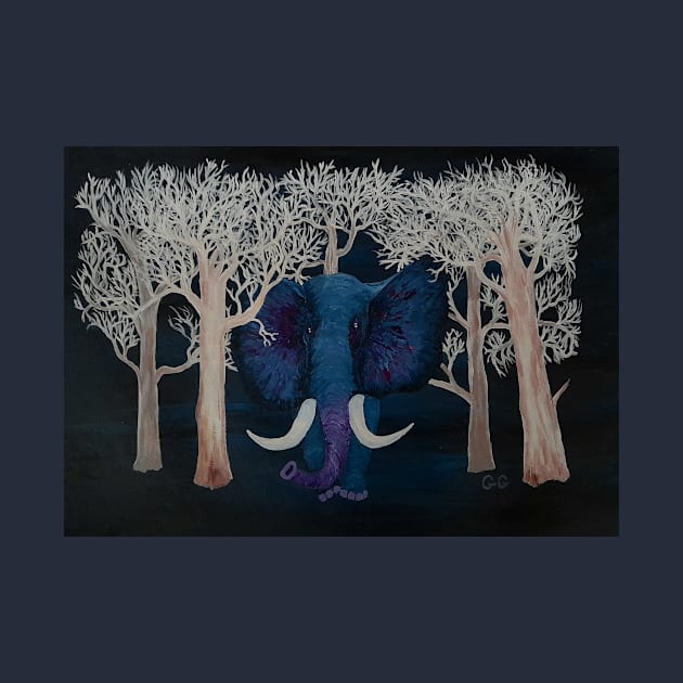 Beautiful Elephant painting design - wildlife design by GarryGreenwood