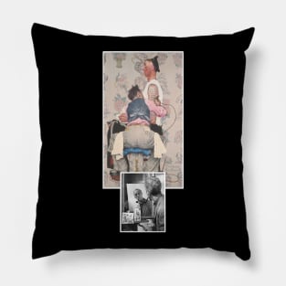 norman rockwell Pillow