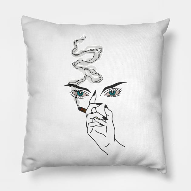 Smoky things Pillow by BeldamSteam