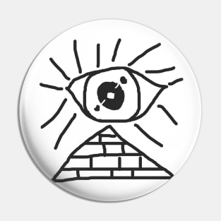 The big eye on pyramid Pin