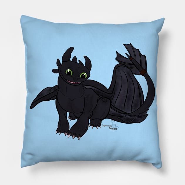 Toothless Pillow by tygerwolfe