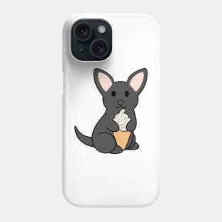 Black Chihuahua Ice Cream Phone Case