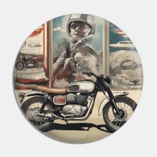 Vintage Scrambler 50s vibe motorcycle Pin