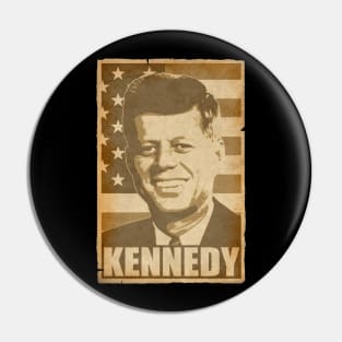 John F Kennedy JFK American Pop Art Pin