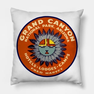 Vintage Grand Canyon National Park Logo Pillow