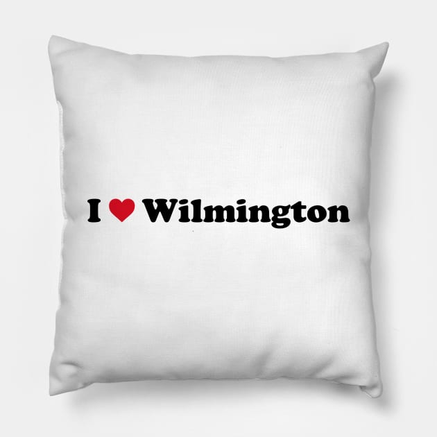 I Love Wilmington Pillow by Novel_Designs