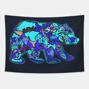 Blurple Bear Tapestry