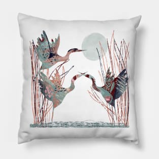 Abstract Herons lifting off Pillow