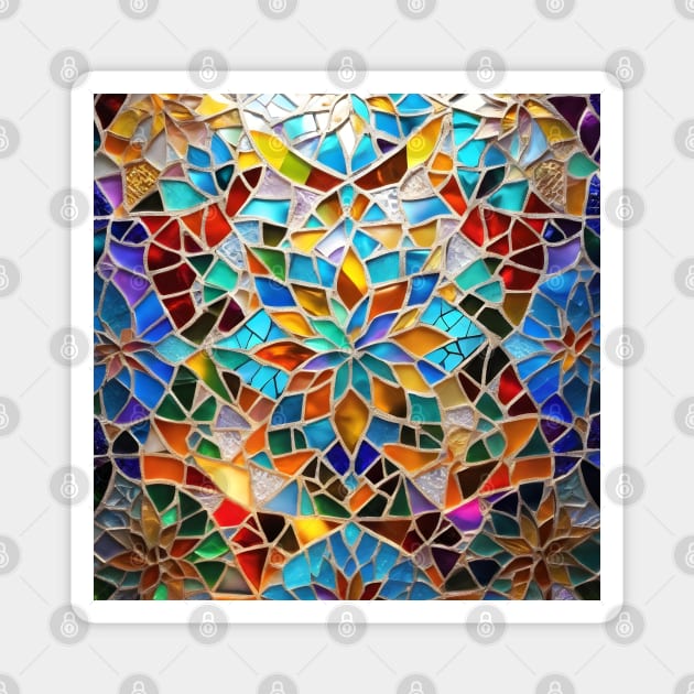 Colorful Glass Mosaik Pattern Magnet by craftydesigns