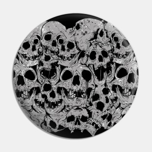 Screaming skulls Pin