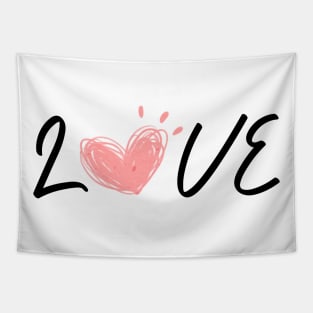 Valentines Heart - Love Heart Design Tapestry