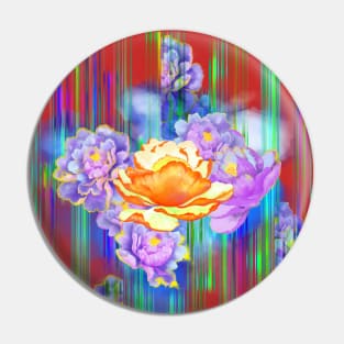 Orange gold bloom Pin