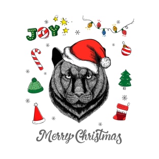 Merry Christmas Panther T-Shirt