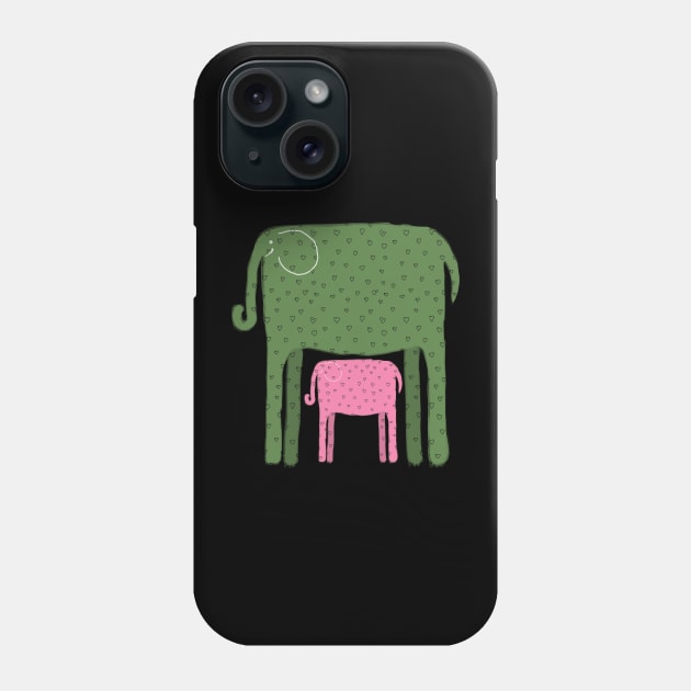 Two elephants Phone Case by neteor