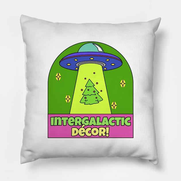 UFO Christmas Shirt | Merry And Bright Shirt | Christmas Gift Pillow by TayaDesign