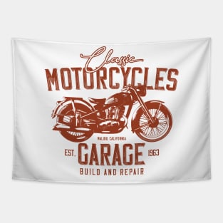 Motocycle garage Tapestry