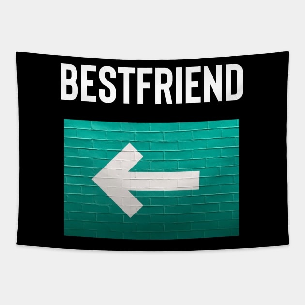 Bestffiend Arrow Pointing to the Right. Friendship. Tapestry by docferds