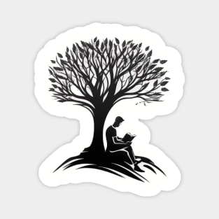 Book Reading under a Tree - Designs for a Green Future Magnet