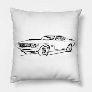 Mustang Boss 302 Wireframe Pillow