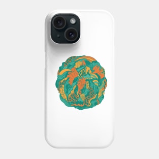 Mountain Green Abstract Wave of Thoughts No 1 Phone Case