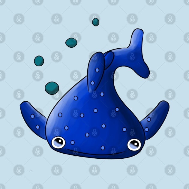 Kawaii Blue Whale by cmjshop