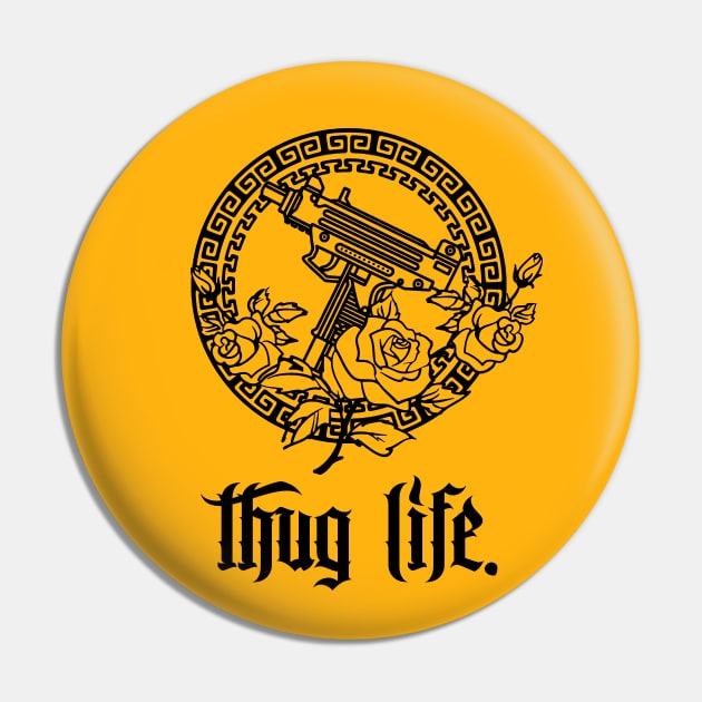 Thug Life #1 /// Tattoo Style Illustration Design Pin by DankFutura