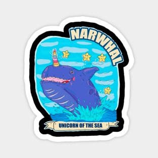 sea unicorn Magnet