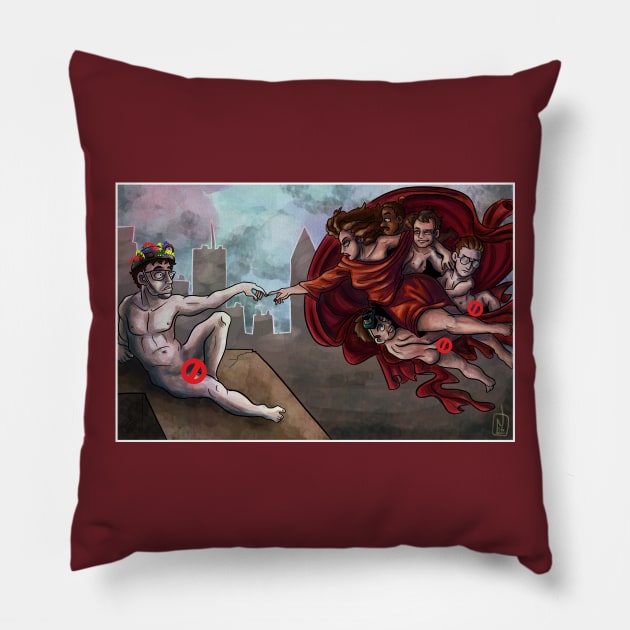 The Creation of Zuul Pillow by PinkInDetroit