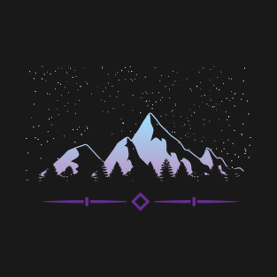 Mountains And Stars In The Sky T-Shirt