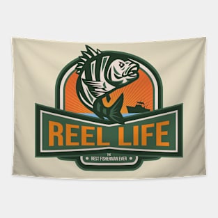 Reel Life - The Best Fisherman Ever Tapestry