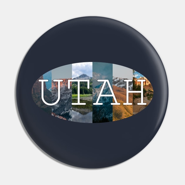 Utah Mountains sticker, face mask, shirt Pin by stermitkermit