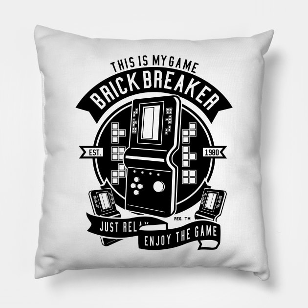 Brick Breaker Pillow by CRD Branding