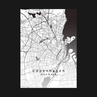 Copenhagen Denmark City Map T-Shirt