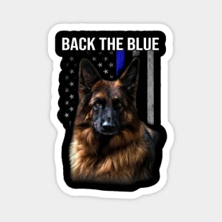 German Shepherd Back The Blue Magnet