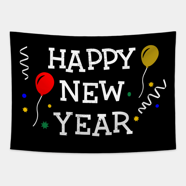 Happy New Year 2024 Tapestry by aborefat2018