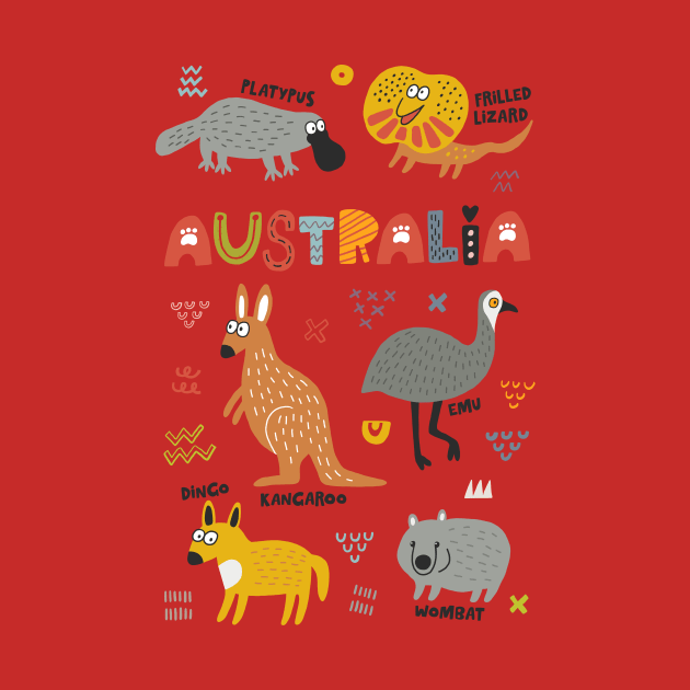 Australian Animals by JunkyDotCom