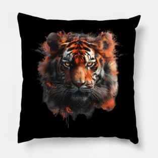 Abstract Tiger Tshirt Design Pillow