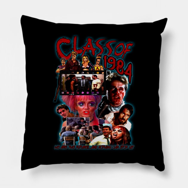Class Of 1984. Vintage Cult Classic. (Version 2) Pillow by The Dark Vestiary