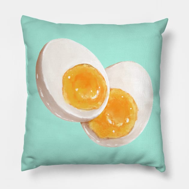 Boiled egg Pillow by densukii