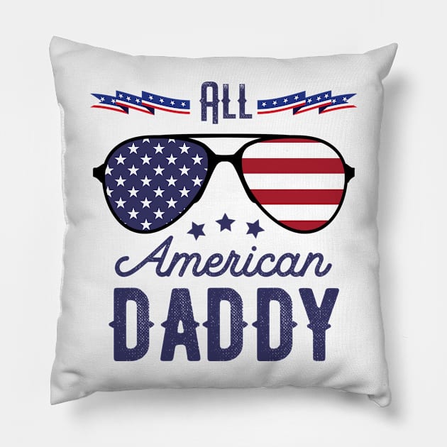 All American Daddy 4th Of July Sunglasses Pillow by tobzz