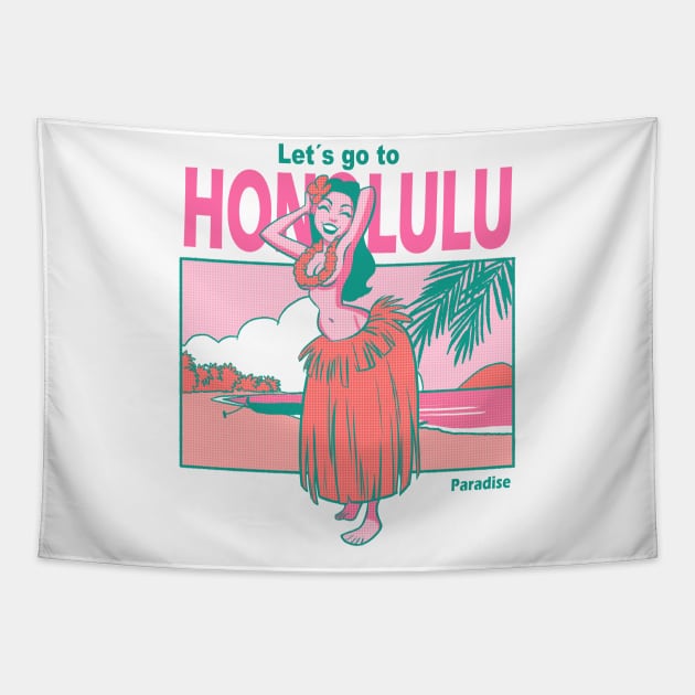 honolulu Tapestry by melivillosa