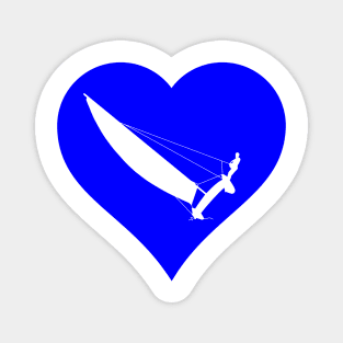 Blue heart with catamaran Magnet