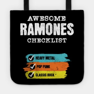 Awesome ramone checklist Tote