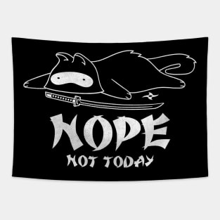 Ninja NOPE not today Tapestry