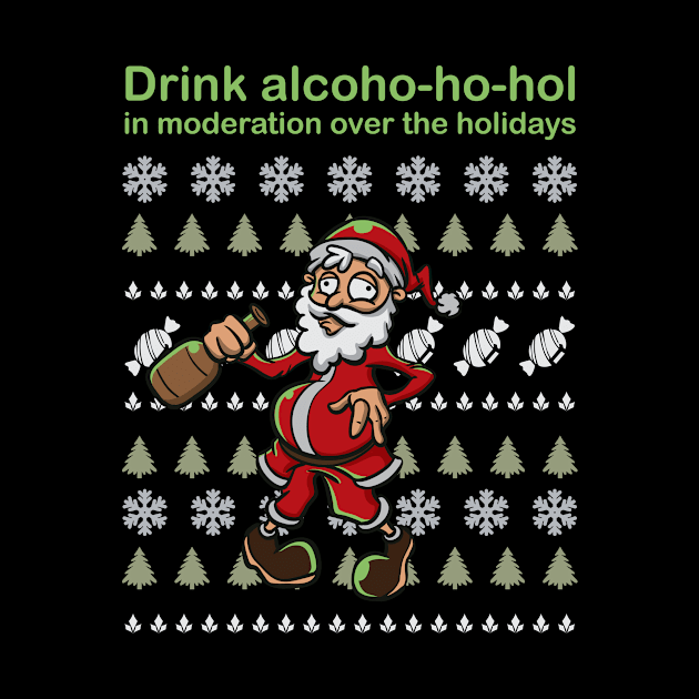 Drunk Santa Claus Funny Christmas Drinking Gift by TellingTales