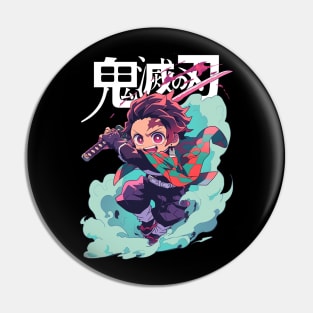 Tanjiro fire breathing sword fight Pin