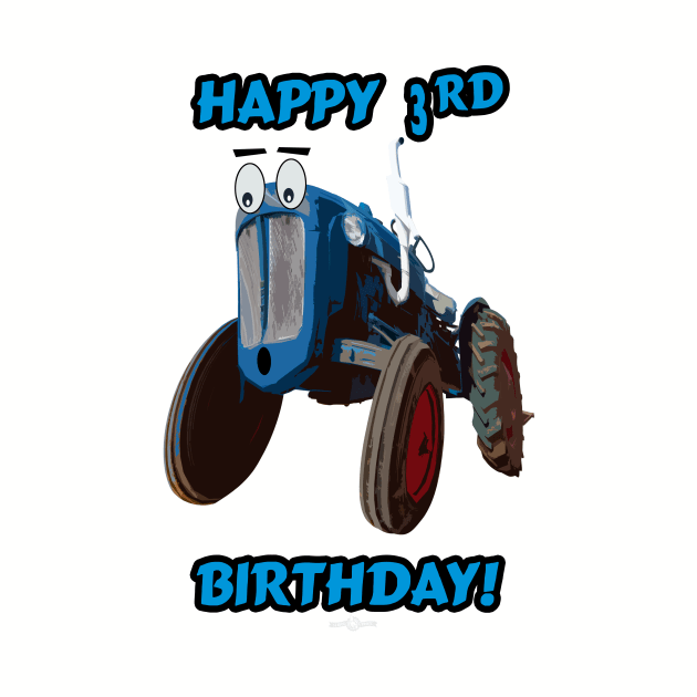 Happy 3rd birthday tractor design by seadogprints